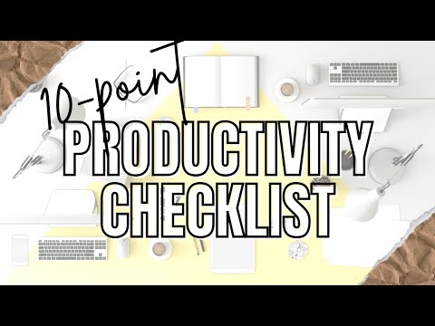 The 10 Point Productivity Checklist