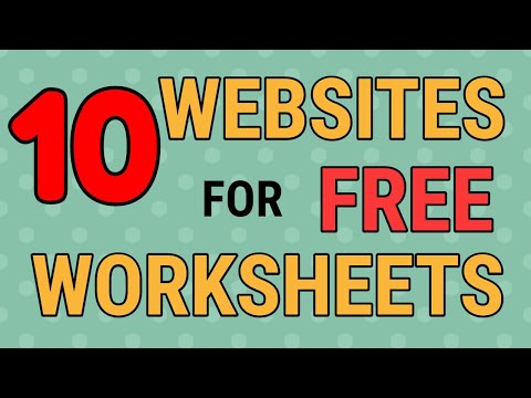 10 Websites For Free Worksheets!