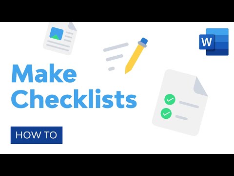 How to Make Checklists in Microsoft Word