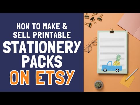 How to Make & Sell Printable Stationery on Etsy - Full Digital Download Business Tutorial