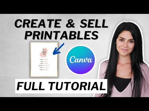 Create PRINTABLE Wall Art in Canva to Sell on Etsy (Step by Step Process)