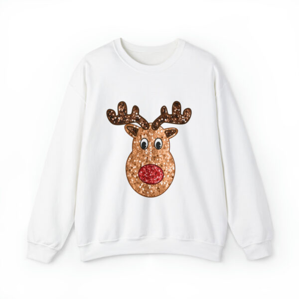 Winter comfort meets holiday cheer in our charming reindeer sweatshirt.