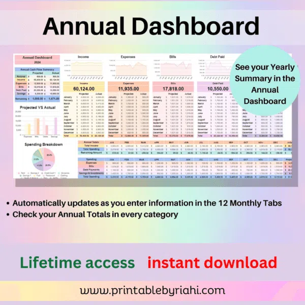 Expense tracking made easy with our Monthly Budget Planner Excel Template - a versatile tool for financial management.