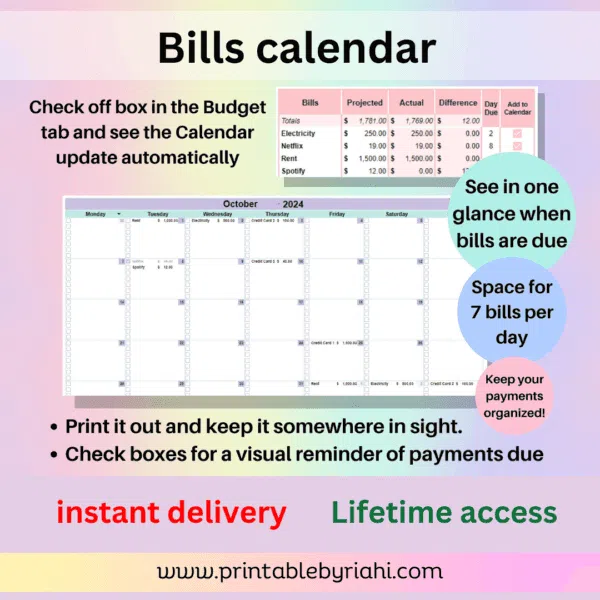 Comprehensive financial planning with Annual & Monthly Budget Spreadsheet Google Sheets Excel Template for Debt Snowball, Sinking Funds, Subscription Tracker, and Income Management.