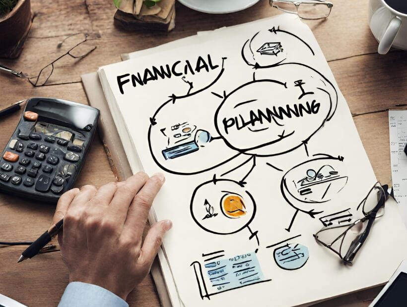 Seven Steps of Financial Planning depicted in an illustrative image, guiding viewers through the stages of financial success.