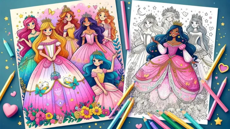 Princess Coloring Pages: Printable & Fun For Kids – Free