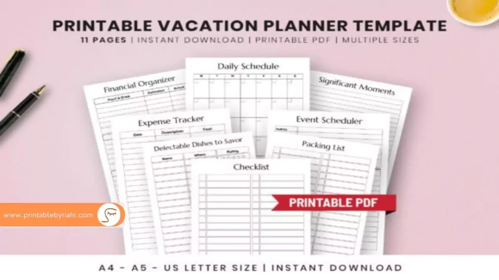 Printable packing guide for travelers, showcasing a methodical approach to preparing for a trip.