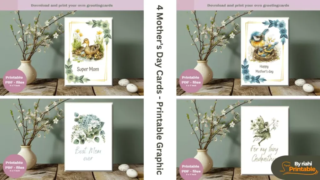 Free Mother's Day printables for creating personalized cards and decor.