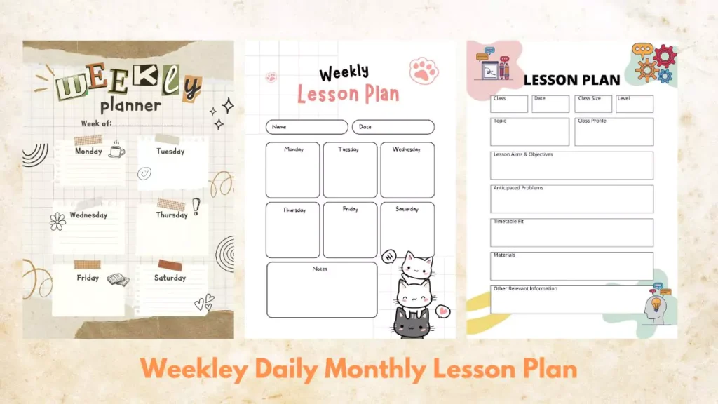 Download a free preschool lesson planning template in PDF format for weekly activities.