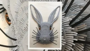 Modern 3D printed rabbit, tailored for those who love bunnies and unique decor. 