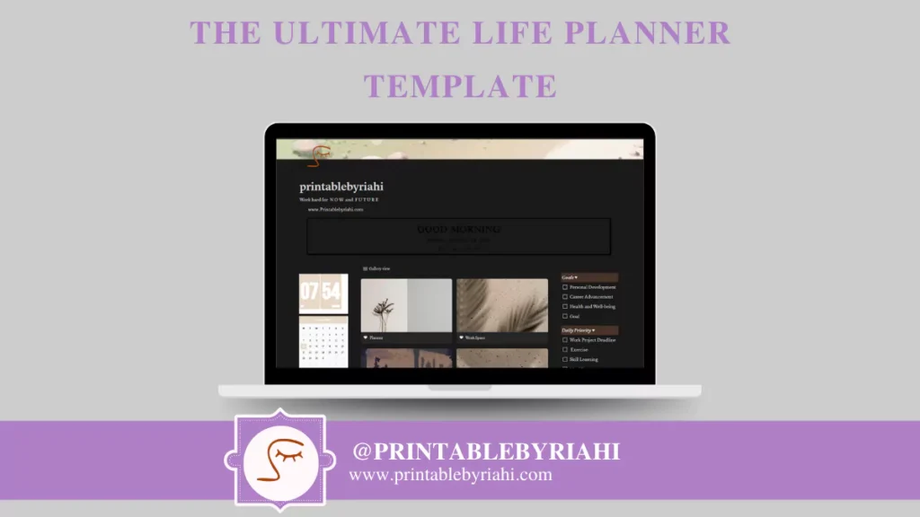 Ultimate Life Planner Template for Notion | Organize Your Goals