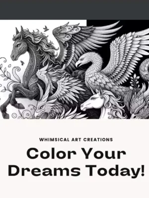 Relaxing mythical coloring pages featuring enchanting designs for stress relief and creativity.