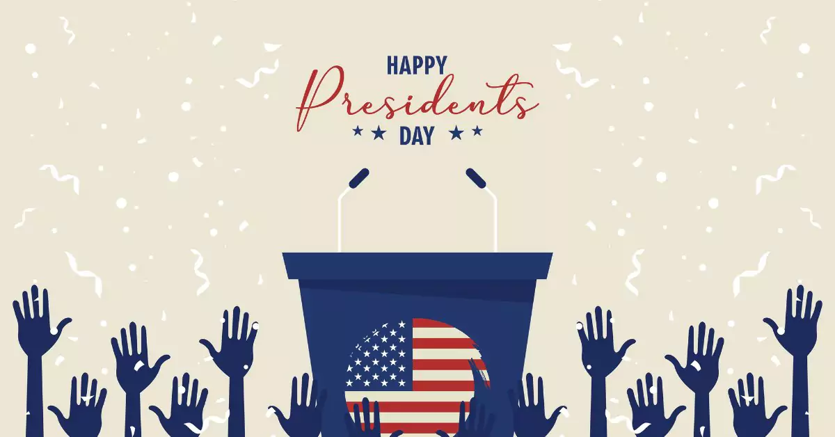 Presidents Day 2025 Sales and Deals You Can’t Miss - A promotional banner with bold text, red and blue accents, and icons of shopping bags and American flags.