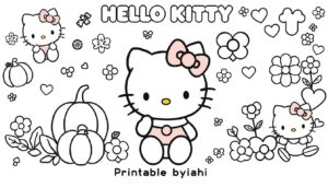 hello kitty coloring pages printable