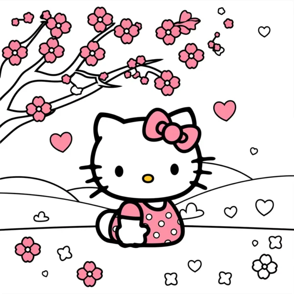 Hello Kitty coloring pages offer a fun, creative, and educational activity for kids, featuring adorable designs and easy-to-color illustrations.