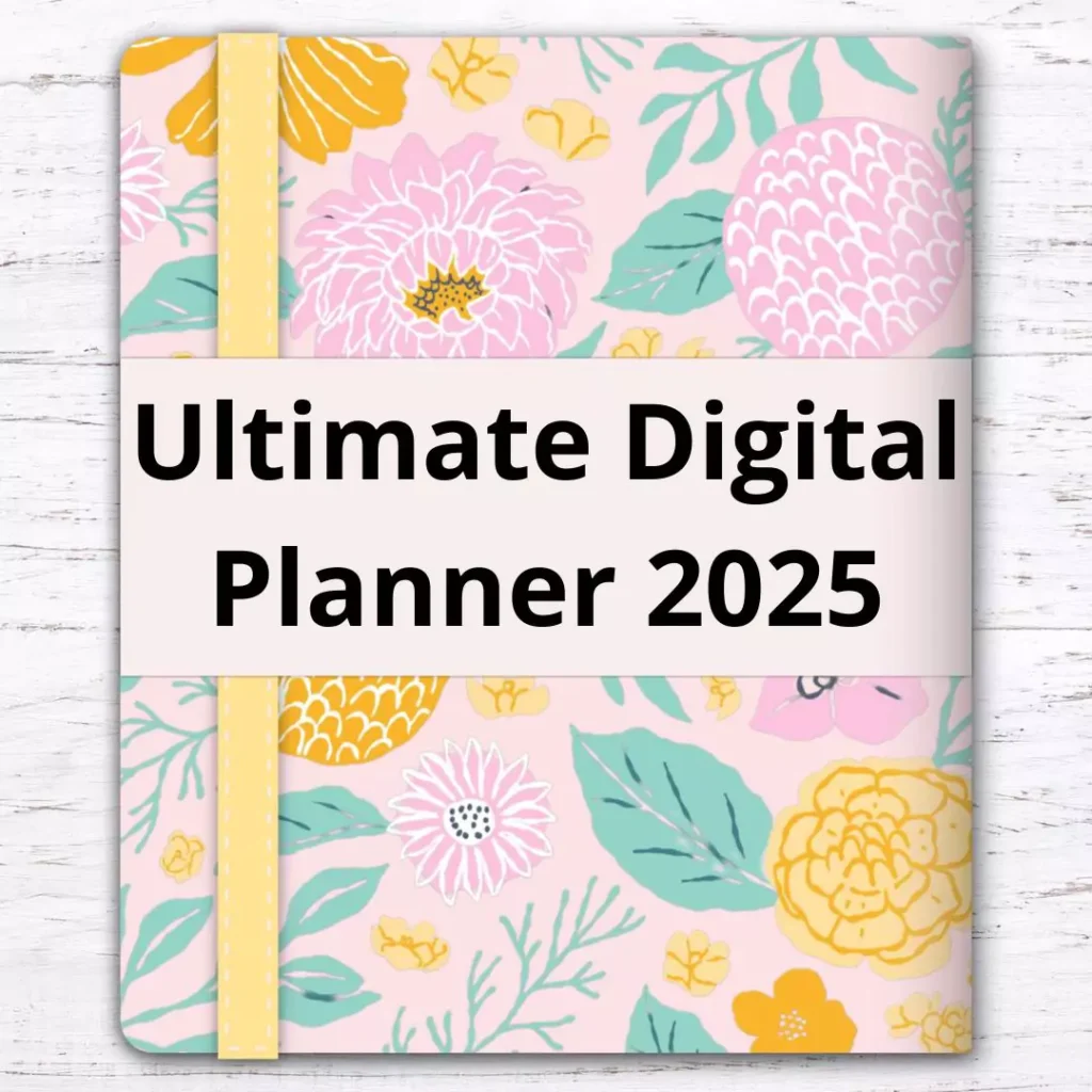 Dreamy Two-Page Landscape Digital Planner 2025 for Goodnotes and Noteshelf – Ditsy Bloom Collection