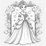 Intricate rococo coloring pages pattern featuring curved draped curtains accented with gilded scrollwork and floral motifs.