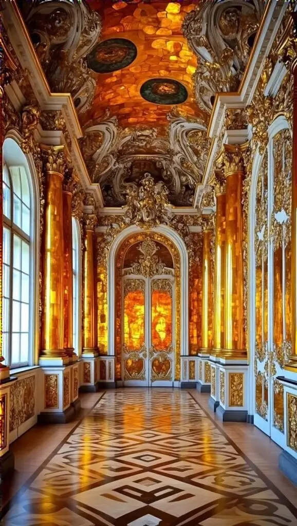 Amalienburg Pavilion rococo mirror hall interior.